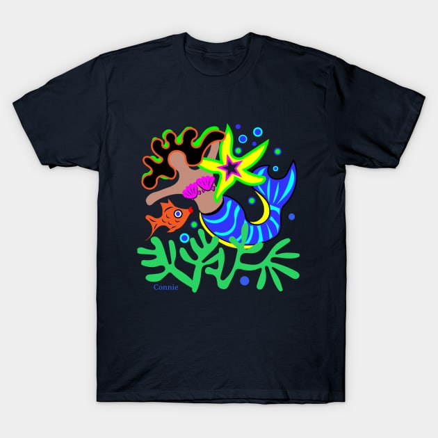 Mermaid Under the Sea T-Shirt by Designs by Connie